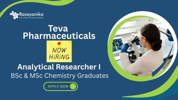 Research Job at Teva Pharmaceuticals | Apply Now For The Analytical Researcher Role
