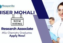 Research Jobs at IISER Mohali | MSc Chemistry Graduates Apply Now For The Research Associate Role