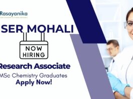 Research Jobs at IISER Mohali | MSc Chemistry Graduates Apply Now For The Research Associate Role