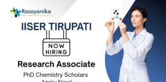 Research Jobs at IISER-T | PhD Chemistry Scholars Apply Now For The Research Associate Role