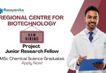 Research Jobs at RCB | MSc Chemical Science Graduates Apply Now For The JRF Role