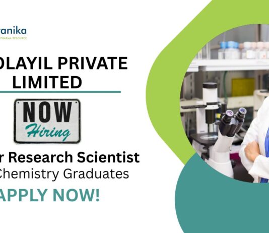 Research Jobs for Chemistry Graduates | Apply Now For The Junior Research Scientist Role at Cholayil Private Limited