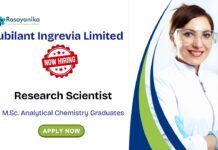 Research Scientist Job at Jubilant Chemical Engineering Job Apply Now
