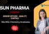 Sun Pharma Hiring Chemistry Graduates | Apply for Senior Officer Quality Control Position