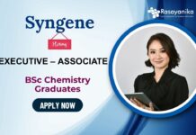 Syngene Hiring BSc Chemistry Graduates | Apply Now for Executive - Associate Role