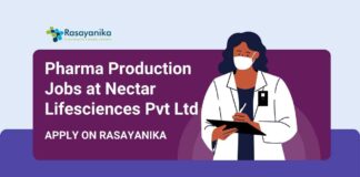 Pharma Production Jobs at Nectar Lifesciences Pvt Ltd