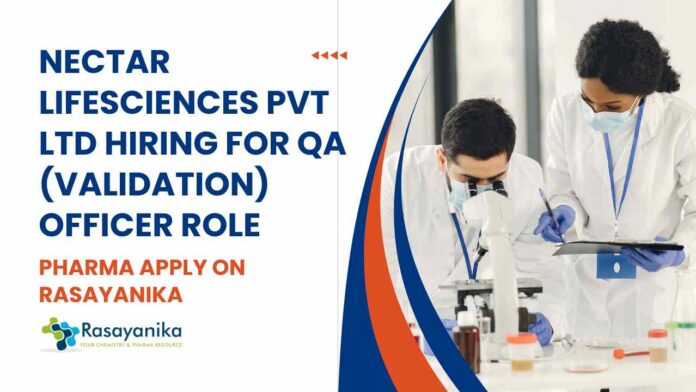 Pharma Jobs in QC at Nectar Lifesciences Pvt Ltd