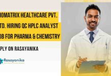 BPharm & MSc Chemistry Job Openings at BioMatrix