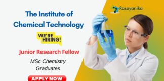 JRF Vacancy at ICT Mumbai | MSc Chemistry Graduates Apply