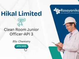 BSc Chemistry Job Opportunity | Apply Now at Hikal Limited