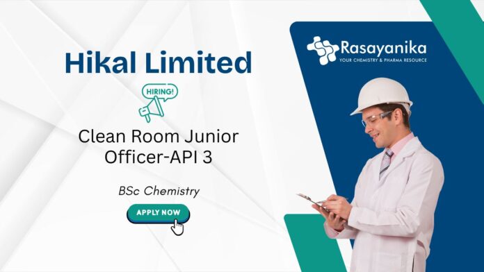 BSc Chemistry Job Opportunity | Apply Now at Hikal Limited