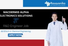 Latest R&D Engineer Job | at MacDermid Alpha Electronics Solutions, Apply Now