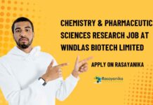Chemistry & Pharmaceutical Sciences Research Job