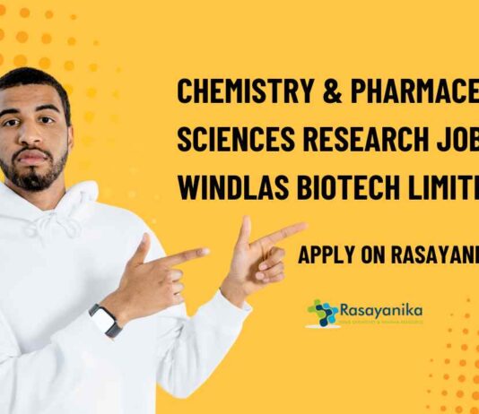 Chemistry & Pharmaceutical Sciences Research Job