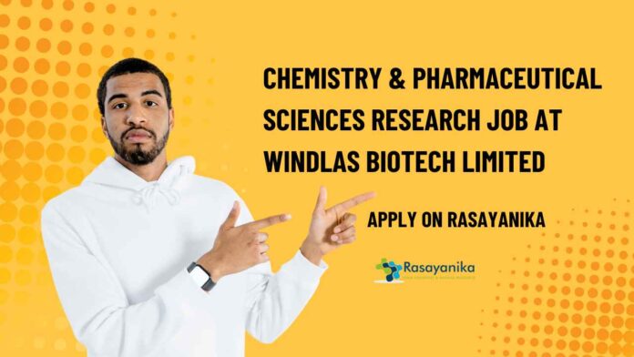 Chemistry & Pharmaceutical Sciences Research Job
