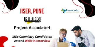 Project Associate-I MSc Chemistry Candidates Attend Walk-in Interview IISER, Pune