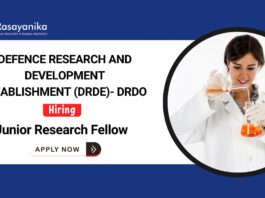 Government Jobs for Chemistry Graduates | JRF Vacancy at DRDO