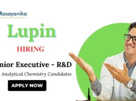 Lupin Jobs for MSc Analytical Chemistry Graduates | Apply Now for the Senior Executive Role