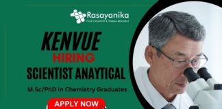 Analytical Scientist At Kenvue Mumbai R&D Job Role