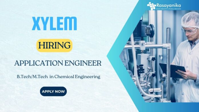 Chemical Engineering Jobs: Xylem is hiring an Application Engineer - Apply Now