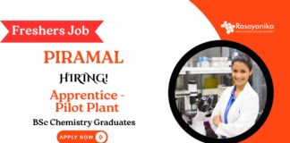 BSc Chemistry Jobs for Freshers | Apply Now at Piramal Pharma for Apprentice Role
