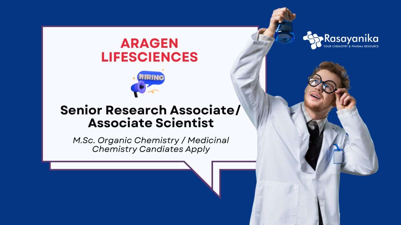 MSc Organic Chemistry Jobs at Aragen | Apply Now