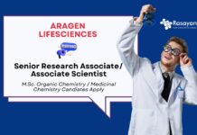 MSc Organic Chemistry Jobs at Aragen | Apply Now for Research Associate Role