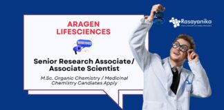 MSc Organic Chemistry Jobs at Aragen | Apply Now for Research Associate Role