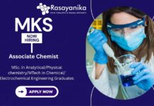 Associate Chemist Electrochemistry R&D Job, Freshers Chemistry Job at MKS