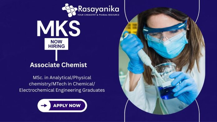 Associate Chemist Electrochemistry R&D Job, Freshers Chemistry Job at MKS