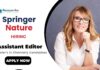 Associate Editor Jobs at Springer Nature MSc Chemistry Candidates Apply Now