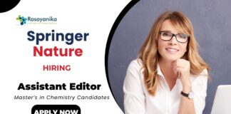 Associate Editor Jobs at Springer Nature MSc Chemistry Candidates Apply Now