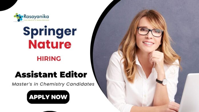 Associate Editor Jobs at Springer Nature MSc Chemistry Candidates Apply Now