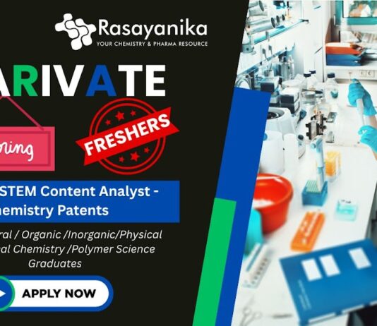 Associate STEM Content Analyst – Chemistry Patents at Clarivate, Chennai ,Freshers job