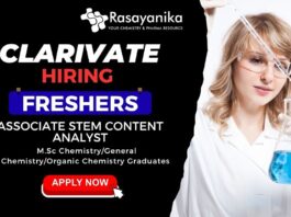 Associate STEM Content Analyst – Chemistry Role at Clarivate , Freshers Chemistry Job