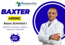 Associate Scientist I – Analytical Chemistry Jobs at Baxter Bengaluru , Analytical Chemistry jobs