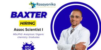 Associate Scientist I – Analytical Chemistry Jobs at Baxter Bengaluru , Analytical Chemistry jobs