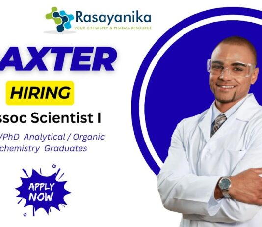 Associate Scientist I – Analytical Chemistry Jobs at Baxter Bengaluru , Analytical Chemistry jobs