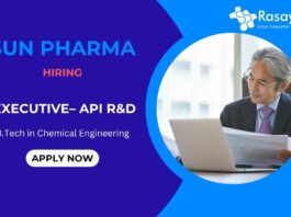 B.Tech In Chemical Engineering Job at Sun Pharma- Apply Now