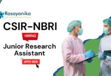 MSc Chemistry Jobs at NBRI | Apply Now for Junior Research Assistant Role