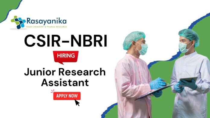 MSc Chemistry Jobs at NBRI | Apply Now for Junior Research Assistant Role