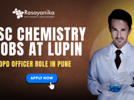 BSc Chemistry Jobs at Lupin Apply Now for DPD Officer Role In Pune