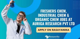 Freshers Chem, Industrial Chem & Organic Chem Jobs