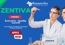 Join Zentiva as Executive – QC in Ankleshwar Pharma Hub