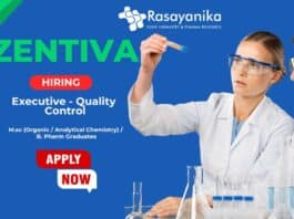 Join Zentiva as Executive – QC in Ankleshwar Pharma Hub