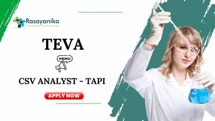 Chemistry Jobs at Teva Pharmaceuticals | Apply Now for Analyst Role