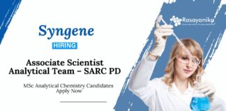Research Associate Jobs for MSc Analytical Chemistry Graduates | Syngene Jobs
