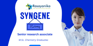 Senior Research Associate Job at Syngene - Syngene Careers