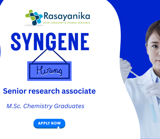 Senior Research Associate Job at Syngene - Syngene Careers