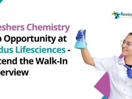 Chemistry Jobs at Zydus  Lifesciences | Jobs for BSc Chemistry Freshers